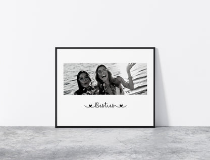 Besties Print | Personalised Image Print | Photo Print | Best Friend Gift | Best Friend Print (Landscape)