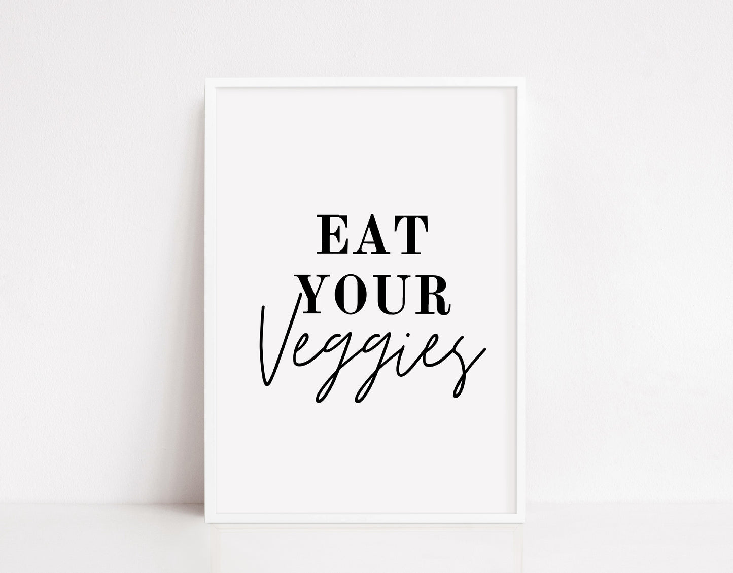 Kitchen Print | Eat Your Veggies | Quote Print - Dinky Designs