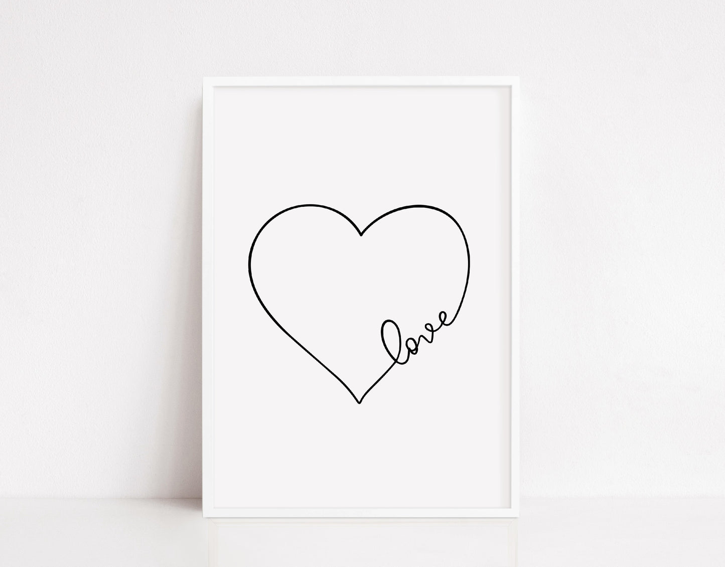 Simple Heart Love Print | Love Heart Quote | Heart Wall Print
