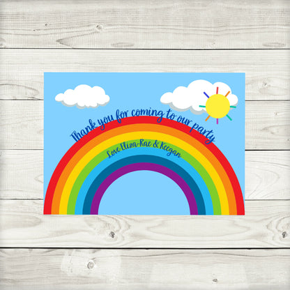 Rectangle Stickers | Party Stickers | Rainbow Party Stickers | Party Bag Stickers