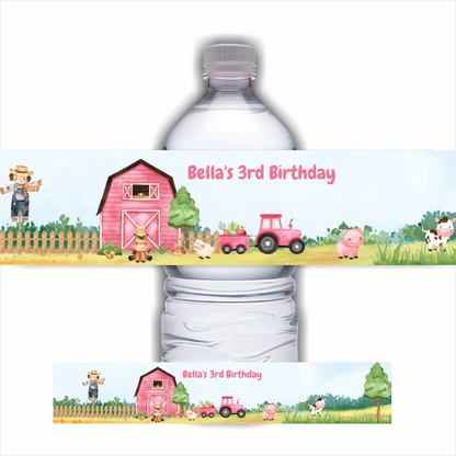 Juice Bottle Labels | Farm Animal Labels | Water Bottle Stickers | Farm Animal Party | Party Stickers