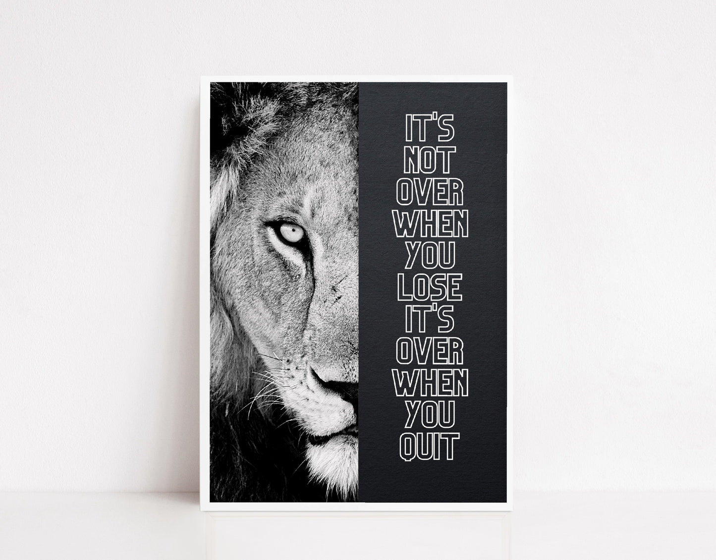 Quote Print | It's Not Over When You Lose, Its Over When You Quit | Inspirational Print | Motivational Print