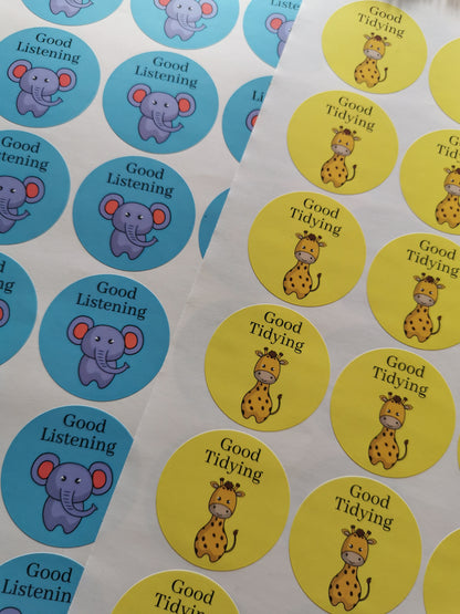 Teacher Stickers | Well Done Stickers | Reward Stickers | Sticker Sheet | Good Listening | Good Tidying