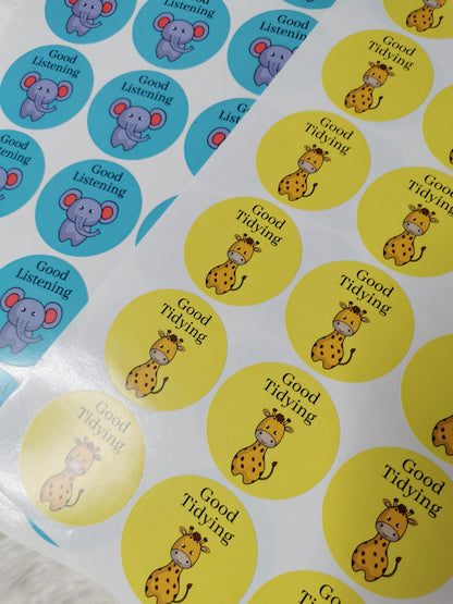 Teacher Stickers | Well Done Stickers | Reward Stickers | Sticker Sheet | Good Listening | Good Tidying