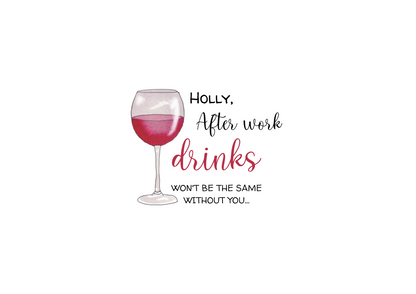 After Work Drinks Won't Be The Same Without You Print | Office Print | Work Print | Leaving Gift